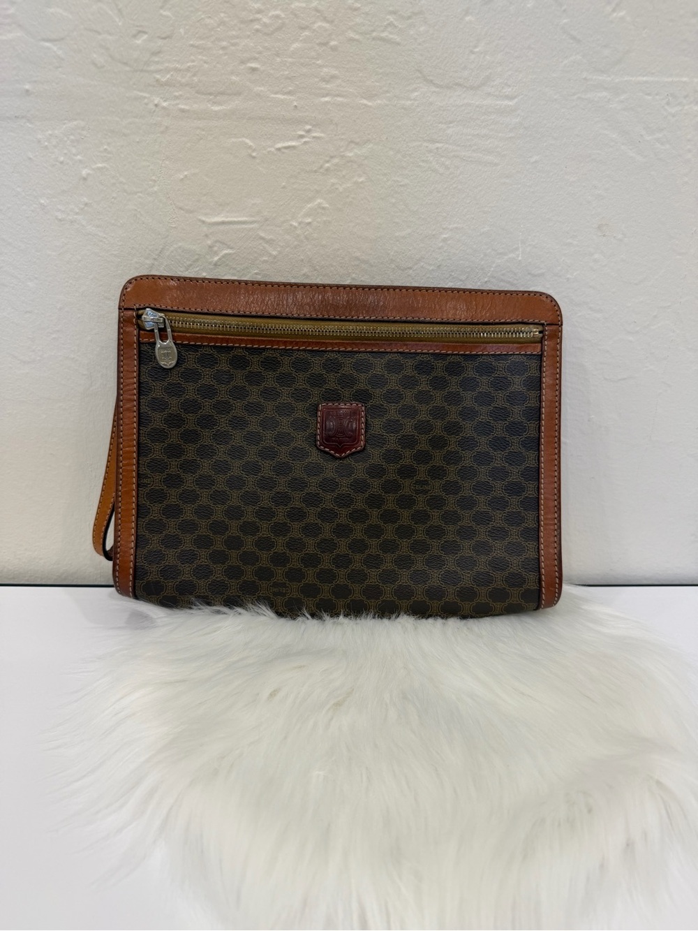 Vintage Celine Macadam Portfolio Clutch